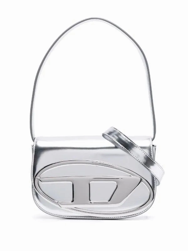 1DR Leather Silver Shoulder Bag