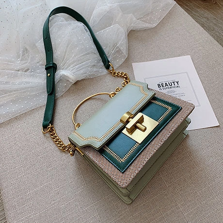 2020 New Fashion Pathwork PU Leather Women Crossbody Bags Vintage Shoulder Messenger Bag Ladies Clutch Casual Totes Female Purse