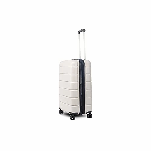 3 Piece Set Luggage Sets Women Men Teens Travel Suitcase with Lightweight TSA Lock Spinner, Home Outdoor Carry On Luggage with 4 Double Silent Wheels Adjustable Handle 20in 24in 28in, White