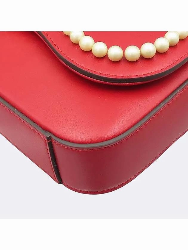 476804 Red color tiger chain clutch and shoulder bag