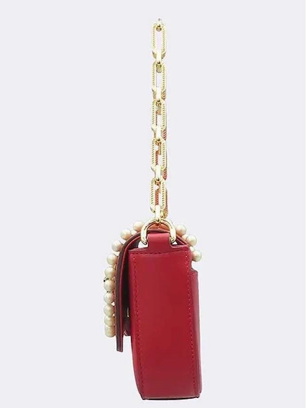 476804 Red color tiger chain clutch and shoulder bag