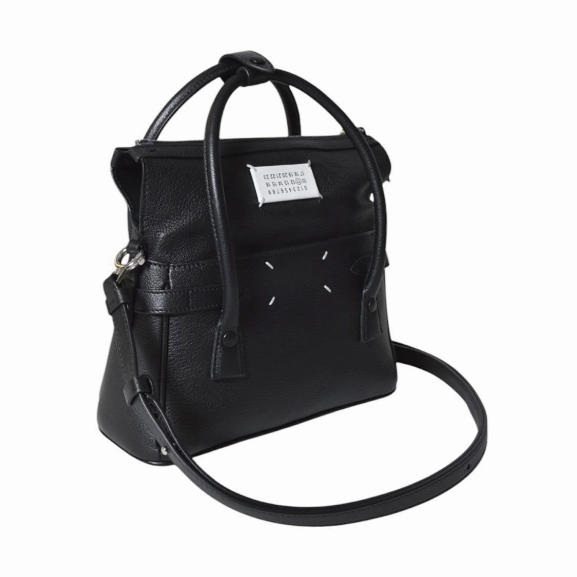 5Ac East West Small Black Leather