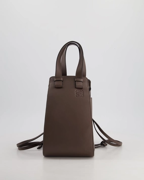 *HOT* Loewe Brown Hammock Small Textured-Leather Shoulder Bag with Silver Hardware  RRP 2,250