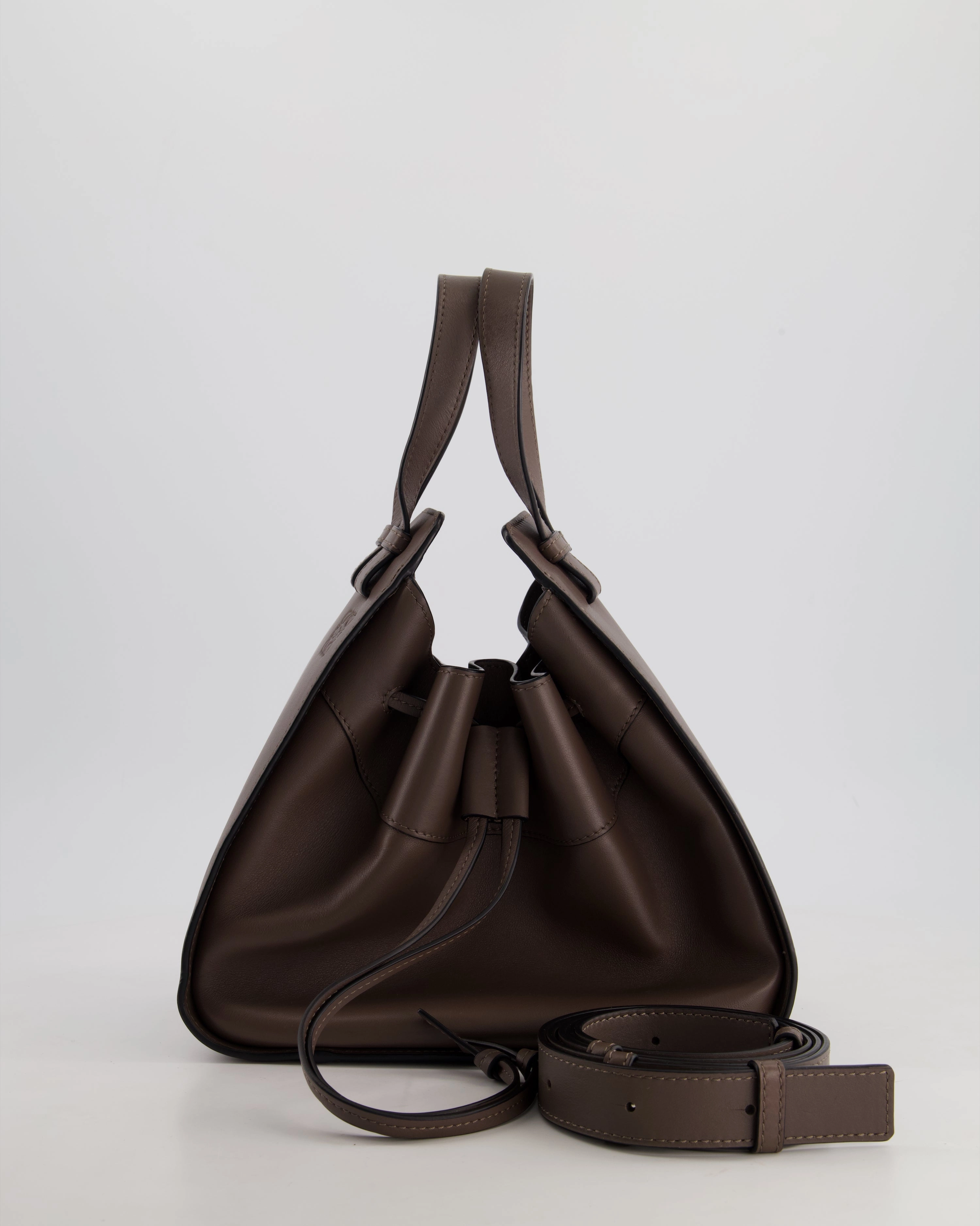 *HOT* Loewe Brown Hammock Small Textured-Leather Shoulder Bag with Silver Hardware  RRP 2,250