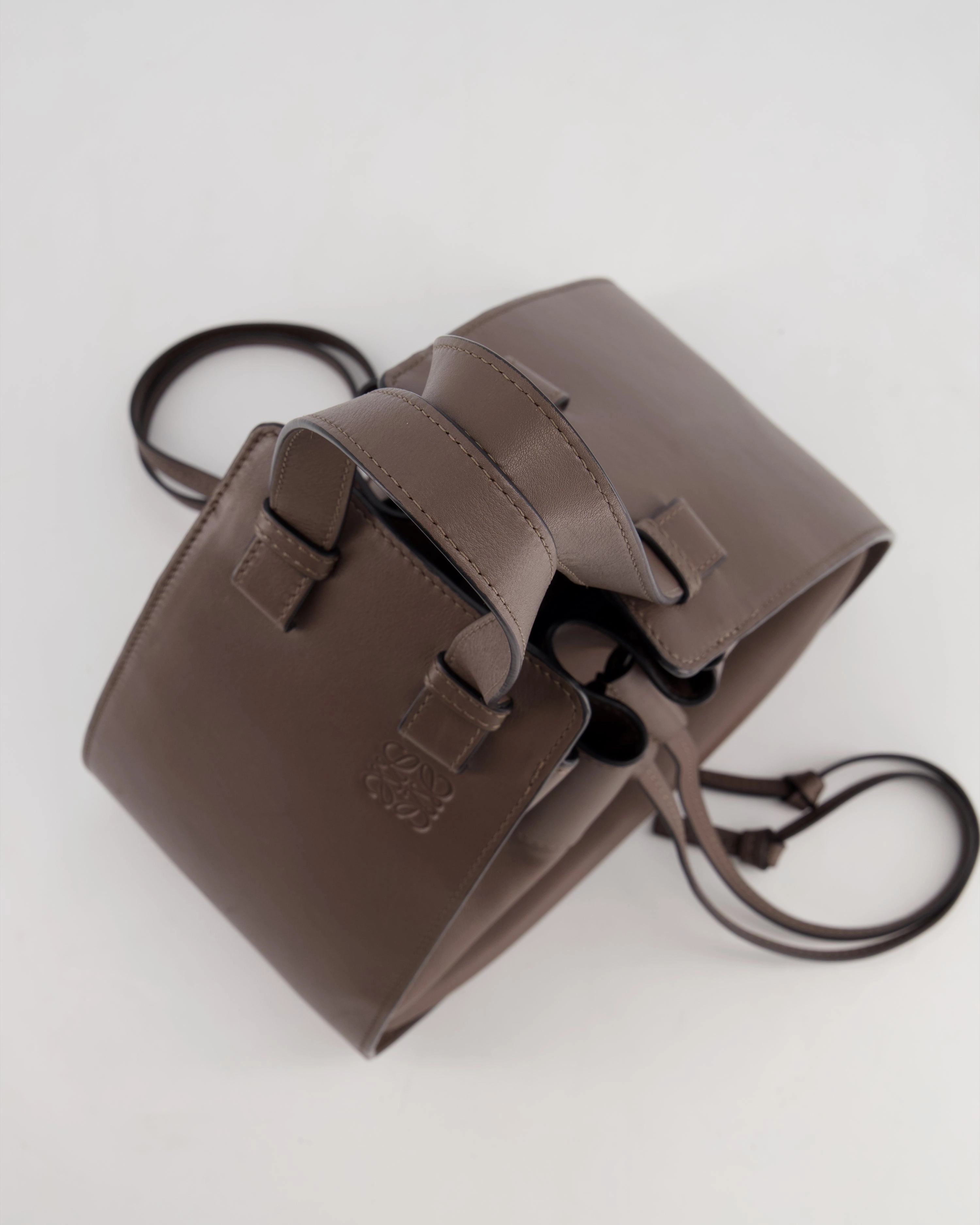 *HOT* Loewe Brown Hammock Small Textured-Leather Shoulder Bag with Silver Hardware  RRP 2,250