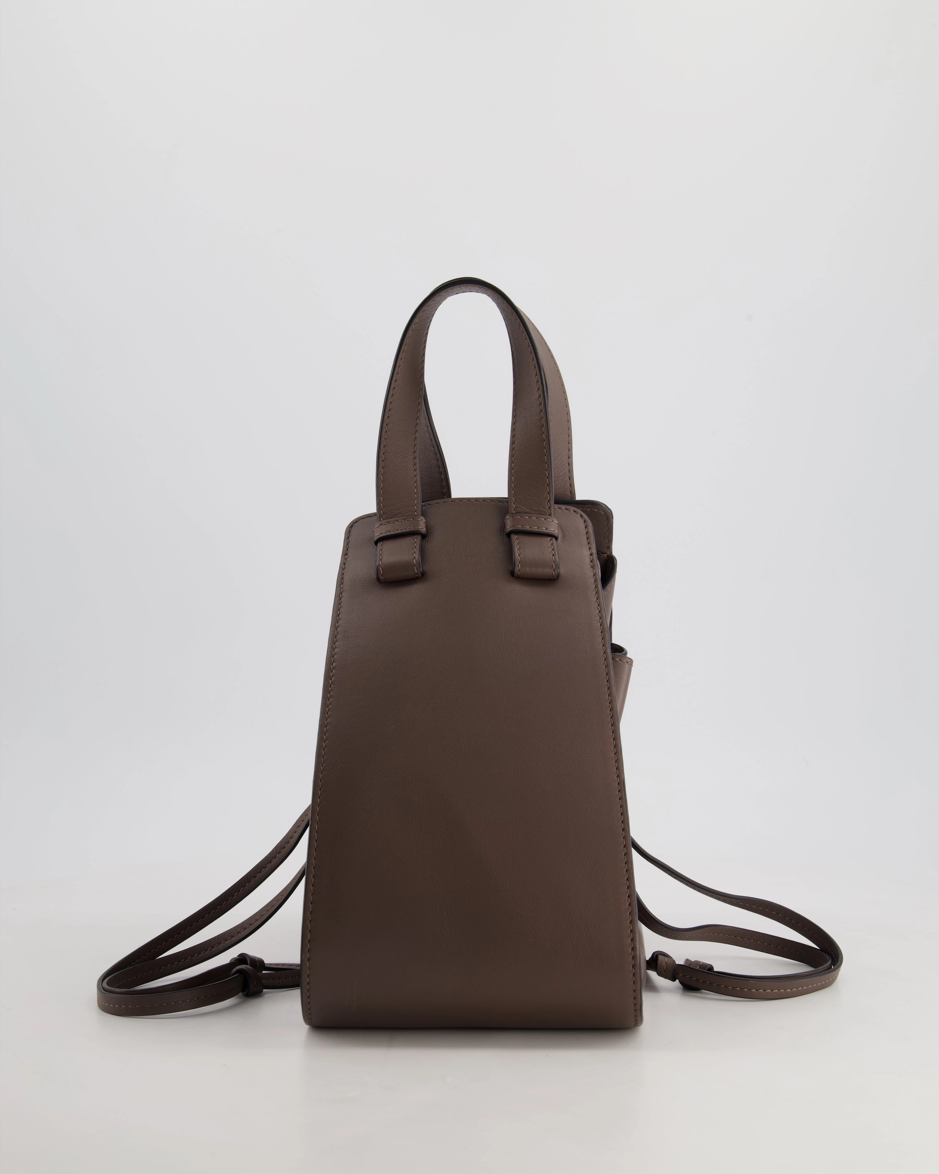 *HOT* Loewe Brown Hammock Small Textured-Leather Shoulder Bag with Silver Hardware  RRP 2,250