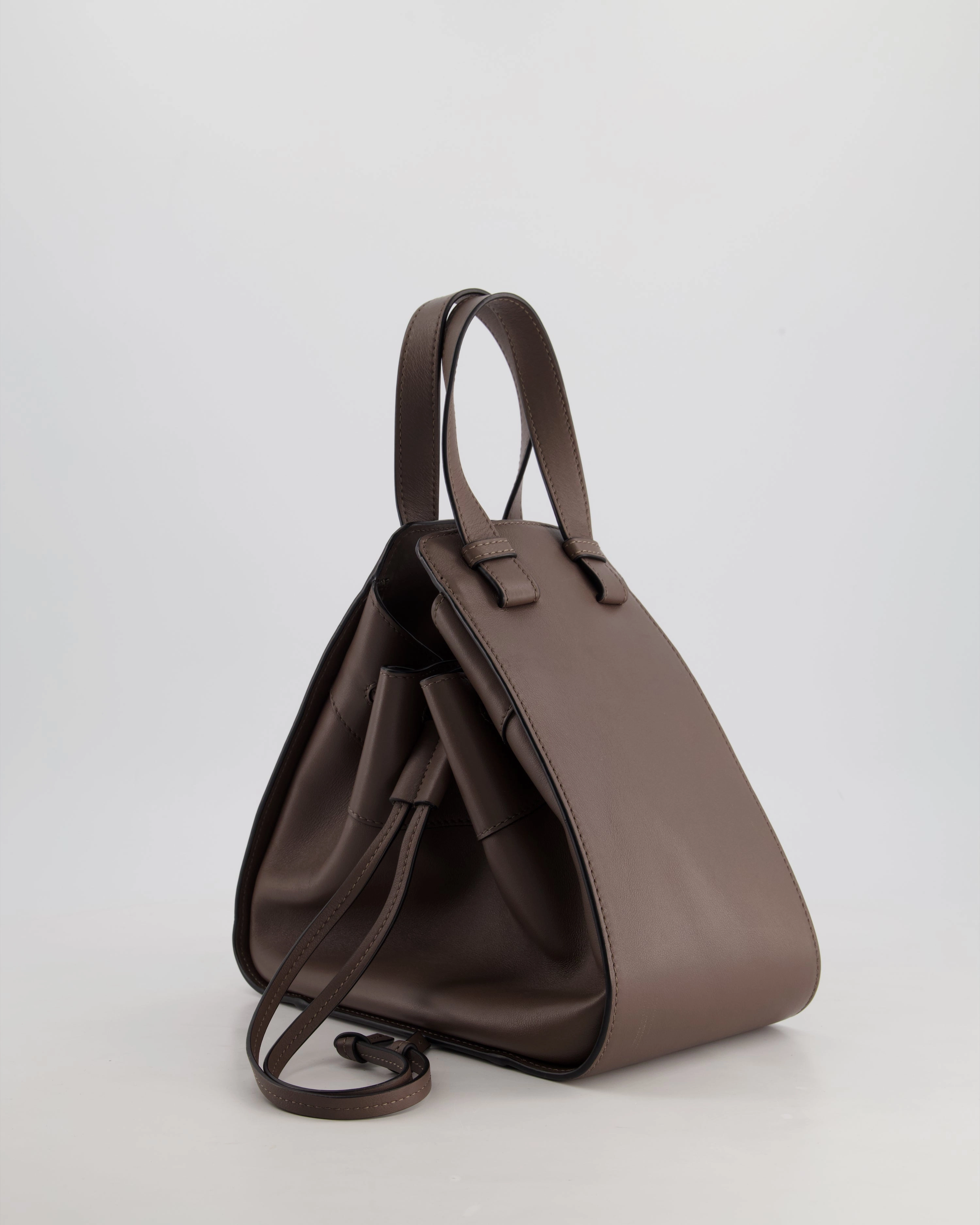 *HOT* Loewe Brown Hammock Small Textured-Leather Shoulder Bag with Silver Hardware  RRP 2,250