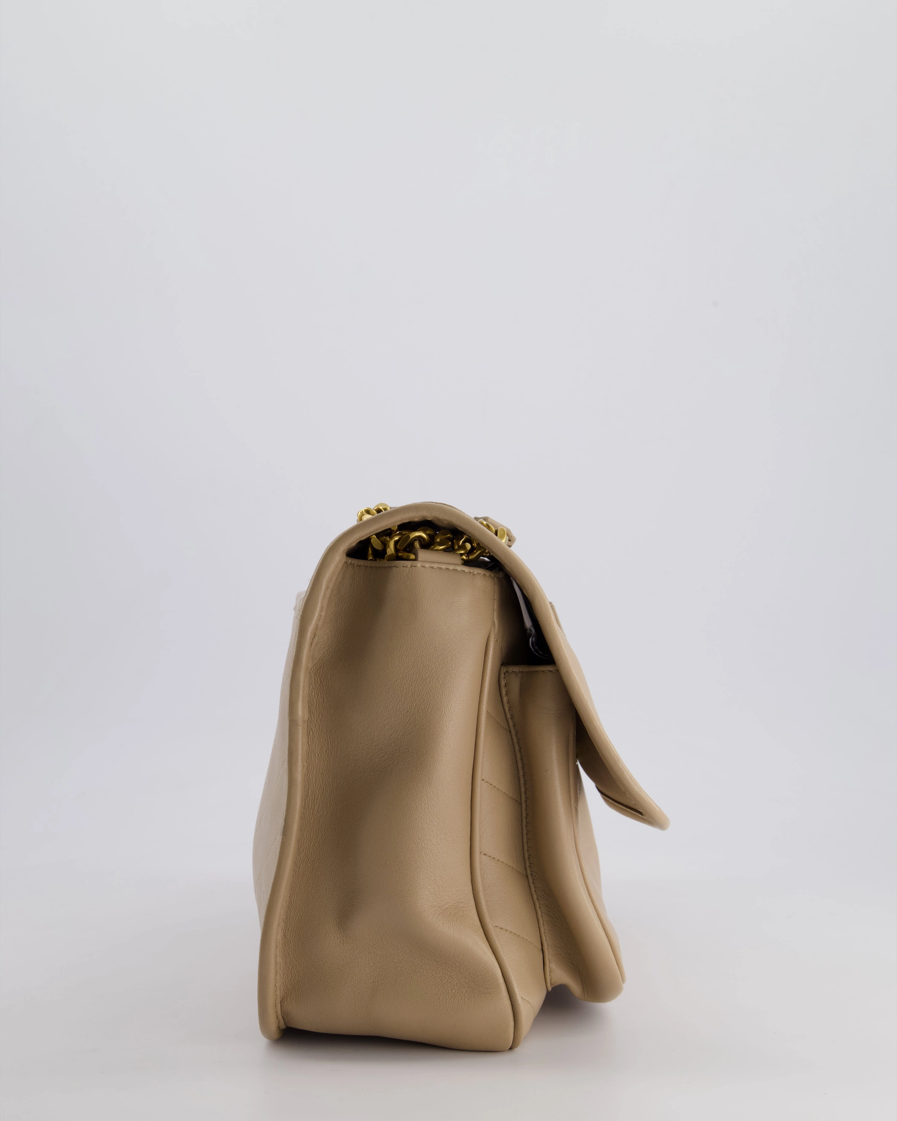 *HOT* Saint Laurent Beige Niki Medium YSL Leather Shoulder Bag in Calfskin Leather with Gold Hardware RRP 2,430