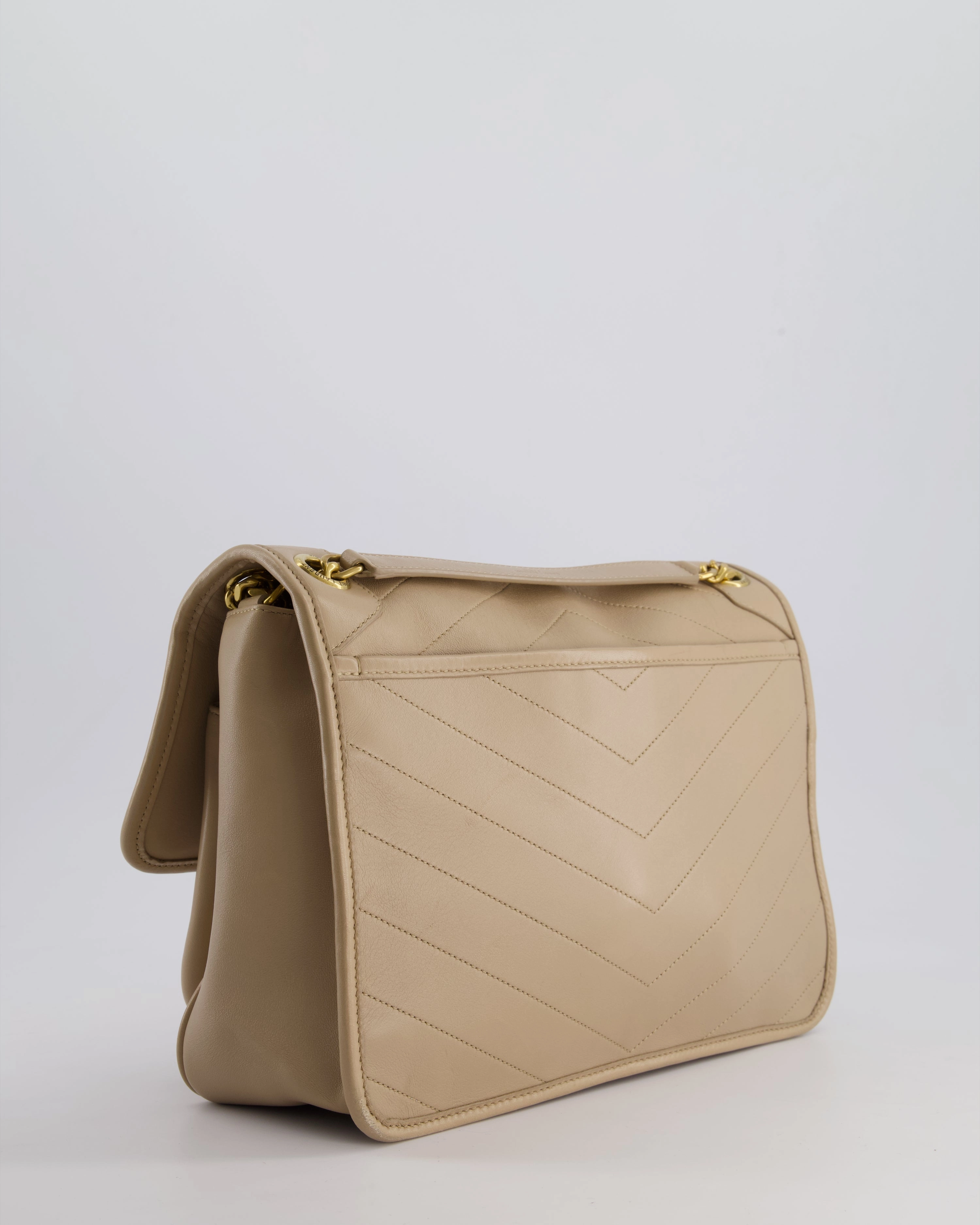 *HOT* Saint Laurent Beige Niki Medium YSL Leather Shoulder Bag in Calfskin Leather with Gold Hardware RRP 2,430
