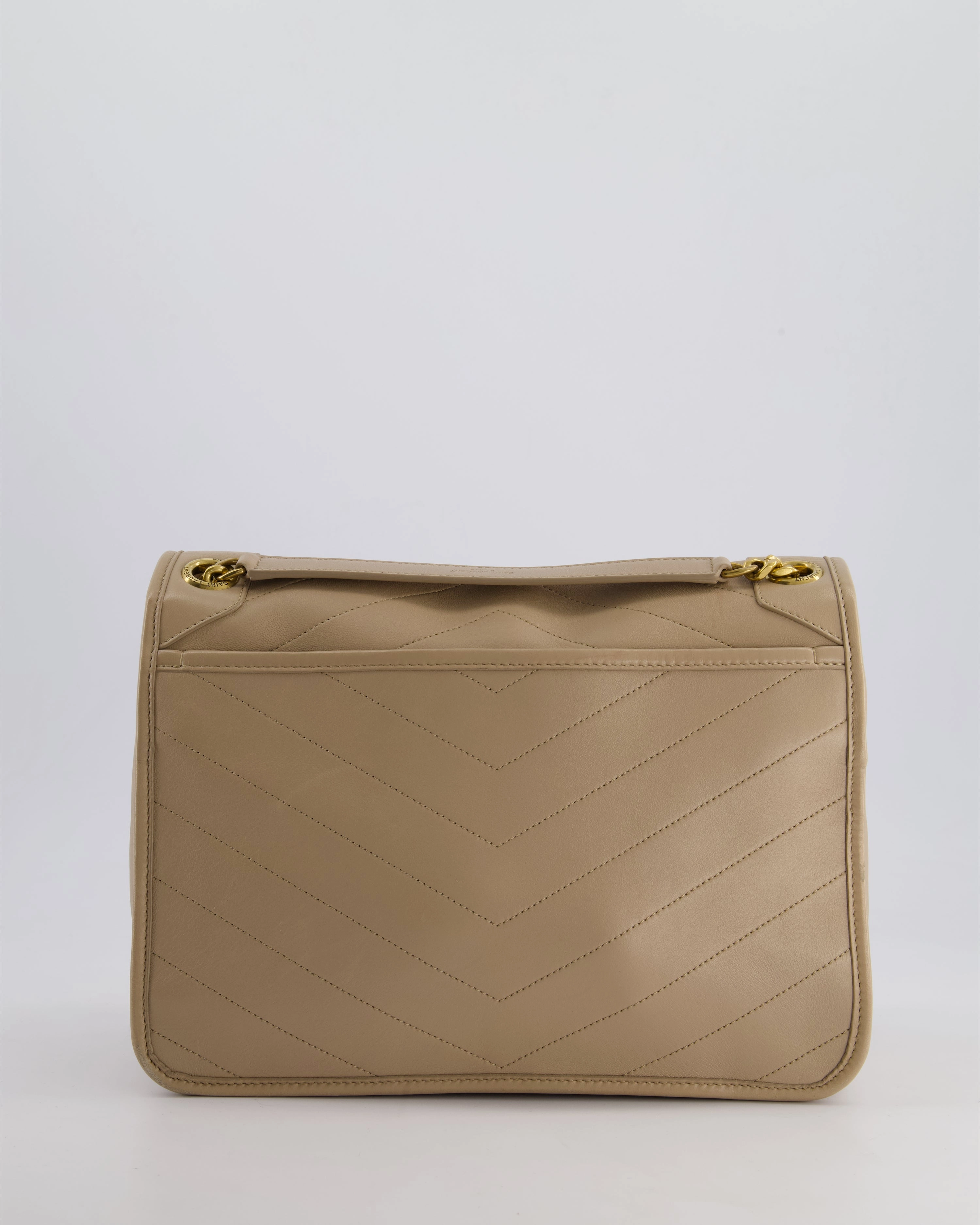 *HOT* Saint Laurent Beige Niki Medium YSL Leather Shoulder Bag in Calfskin Leather with Gold Hardware RRP 2,430