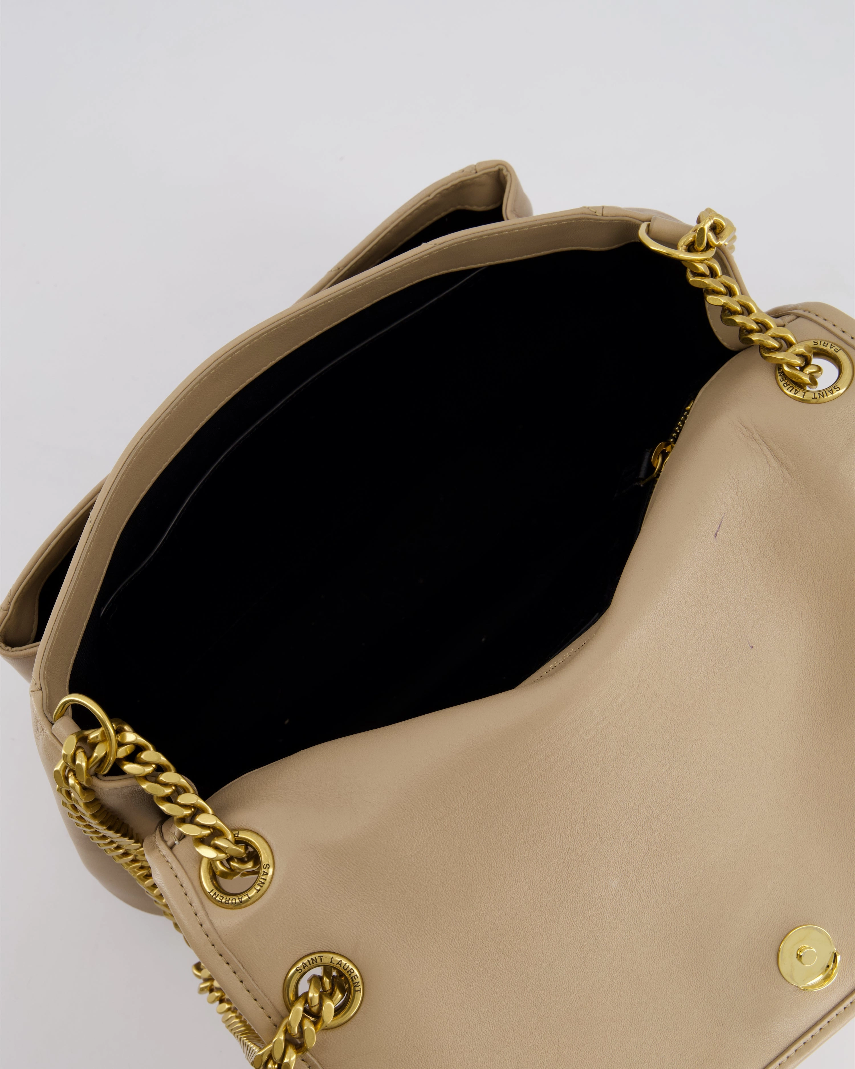 *HOT* Saint Laurent Beige Niki Medium YSL Leather Shoulder Bag in Calfskin Leather with Gold Hardware RRP 2,430