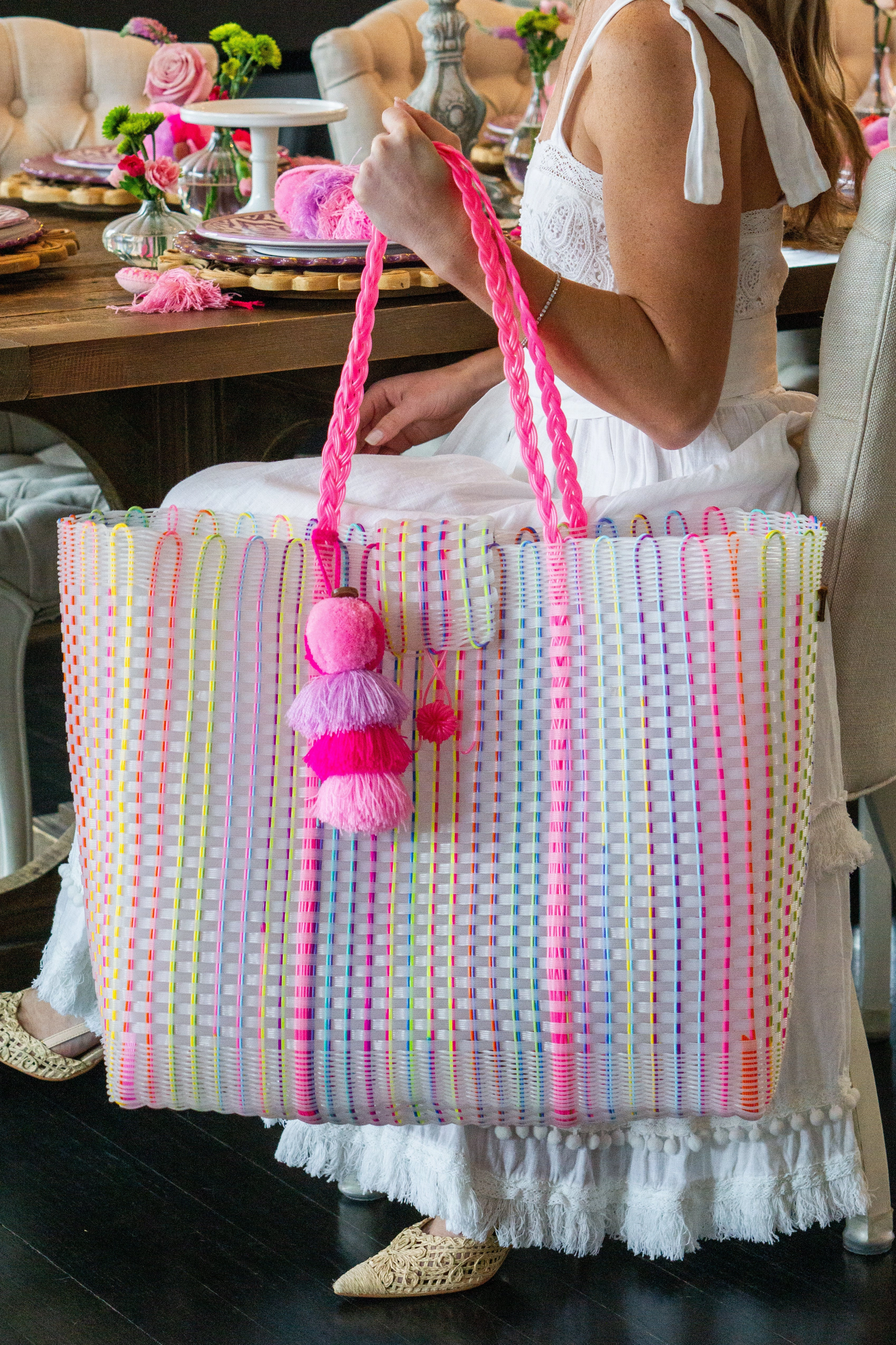 (Pre Order) Iris Neon Pink Citron Tote