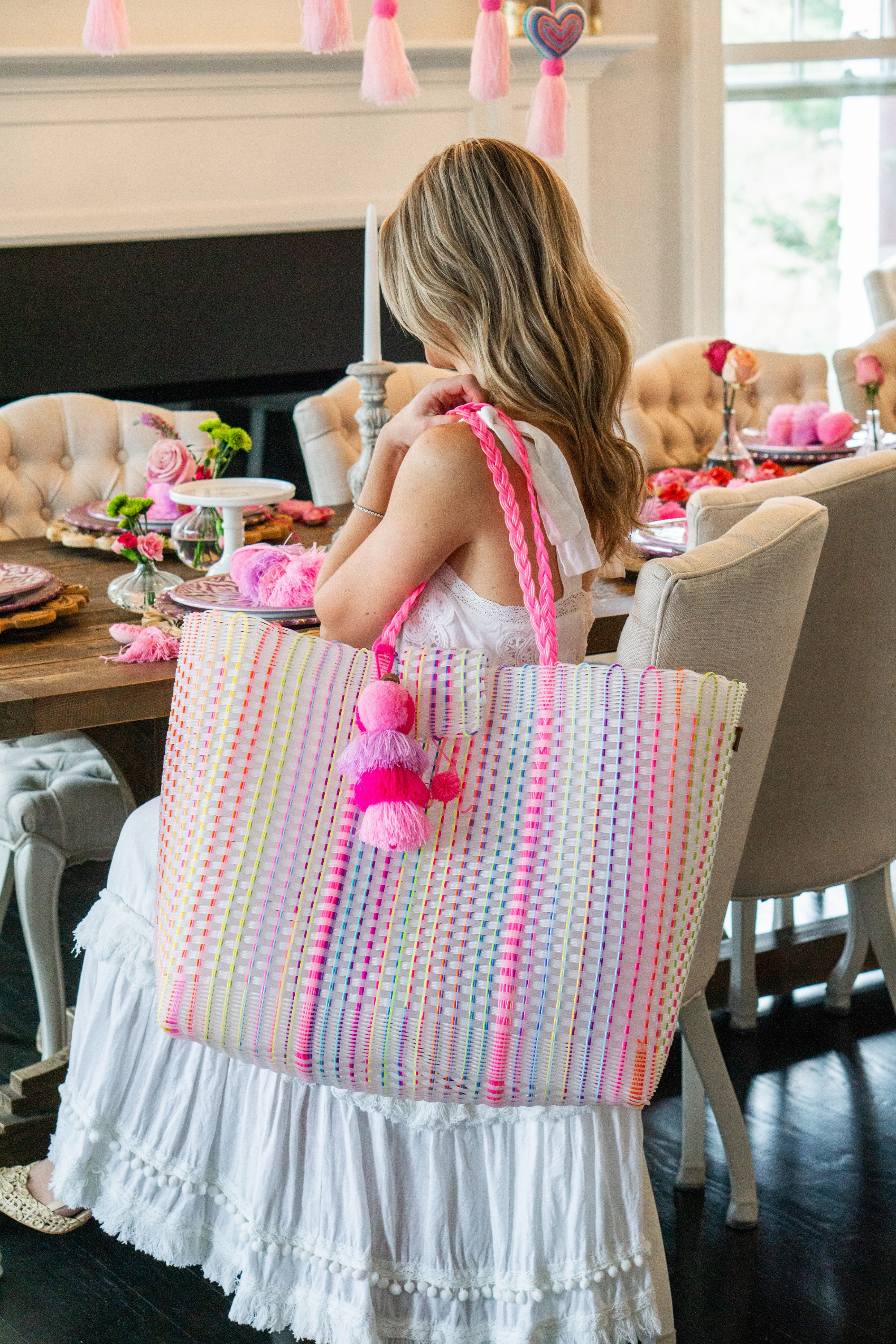 (Pre Order) Iris Neon Pink Citron Tote