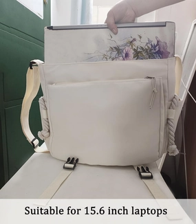 Aesthetic Crossbody Bag with Cute Pins and Ornament, Nylon Shoulder Messenger Bag Japanese Kawaii Bag for Women Men