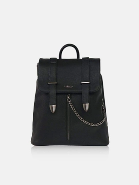 Agnes Vegan Leather Backpack | Black