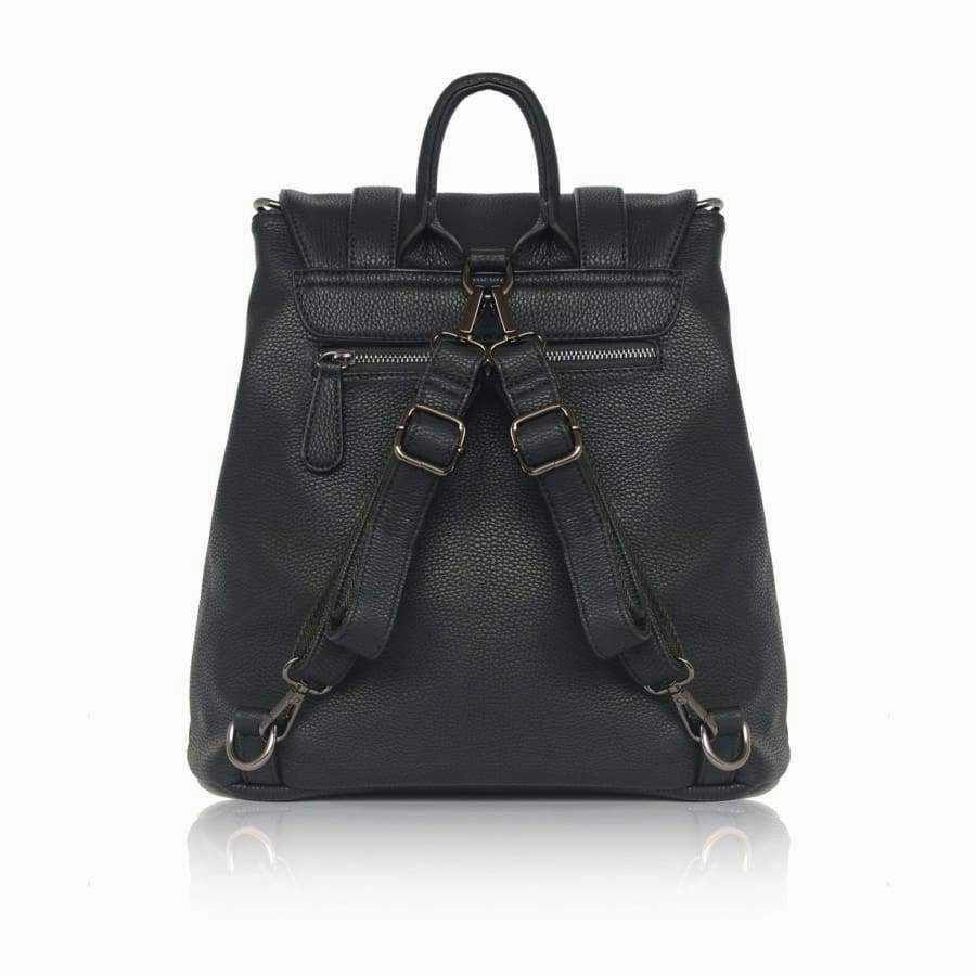 Agnes Vegan Leather Backpack | Black