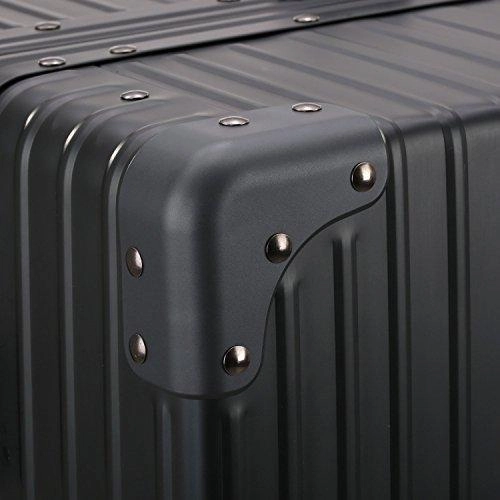 Aleon 19" International Carry-On Aluminum Hardside Luggage (Onyx) Black