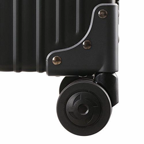 Aleon 19" International Carry-On Aluminum Hardside Luggage (Onyx) Black