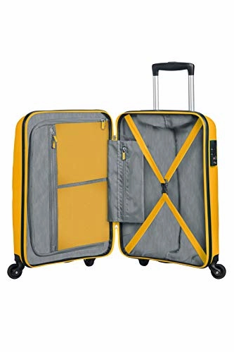 American Tourister Bon Air - Spinner Small Strict Hand Luggage, 55 cm, 31.5 liters, Yellow (Light Yellow)