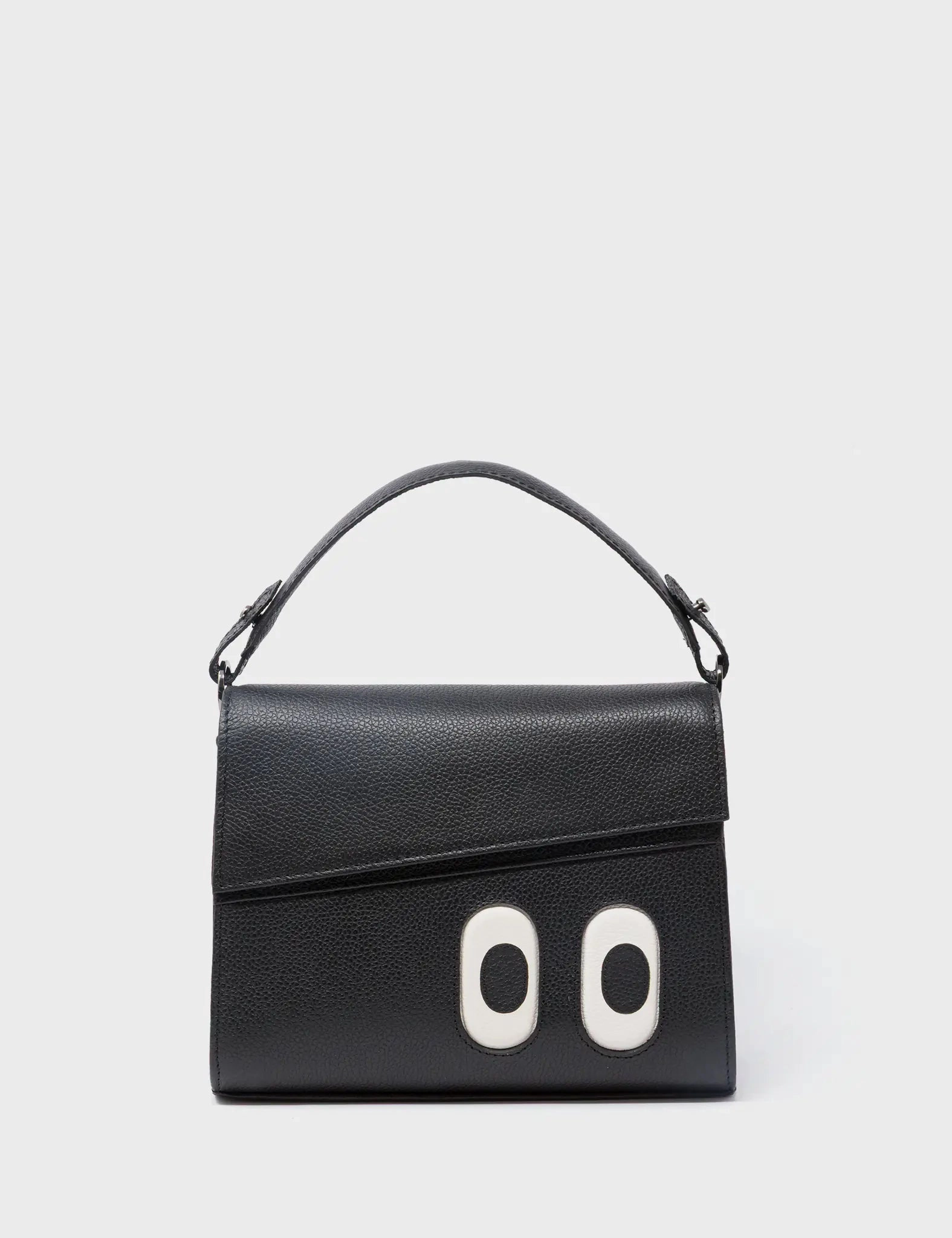 Anastasio Mini Crossbody Handbag Black Leather - Look Up 