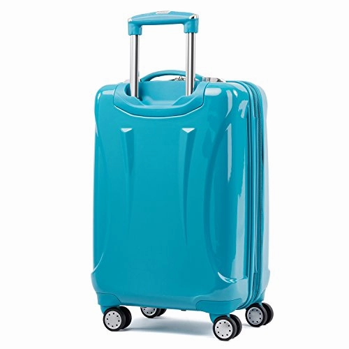 Atlantic Ultra Lite 4 Hardside 21 and 24-Inch Expandable Spinners, Travel Pillow (Turquoise Blue)