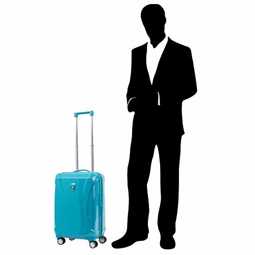 Atlantic Ultra Lite 4 Hardside 21 and 24-Inch Expandable Spinners, Travel Pillow (Turquoise Blue)