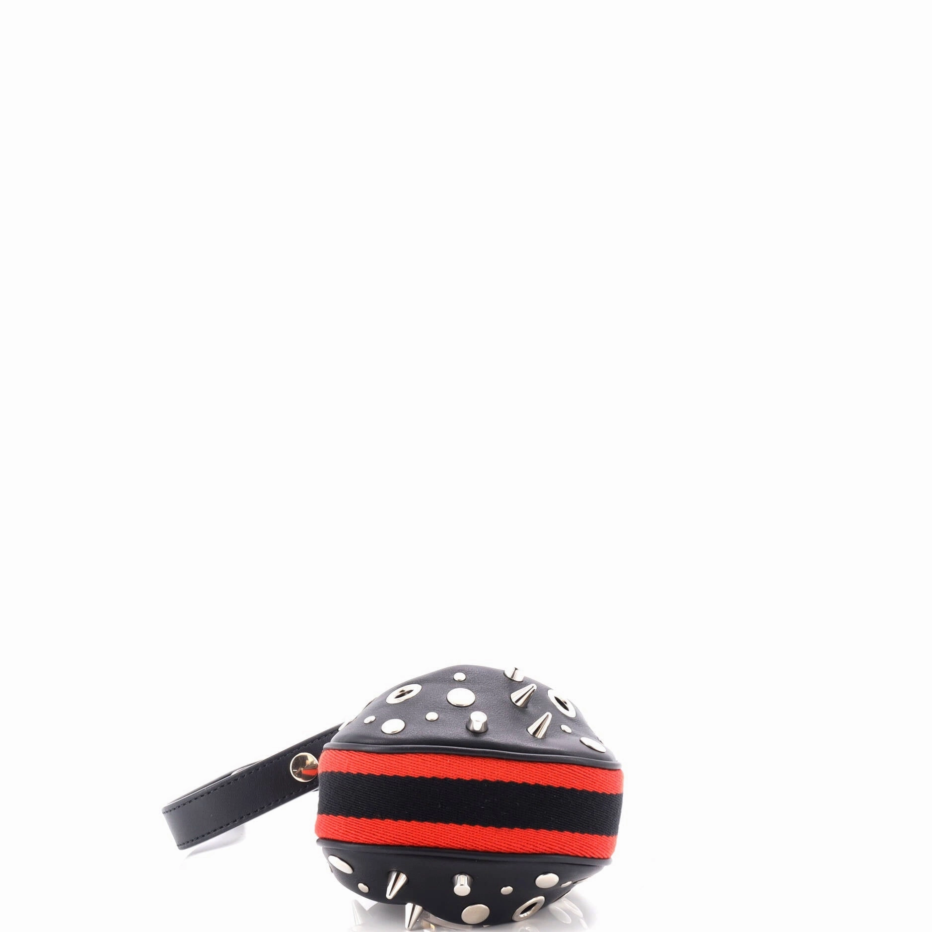 Attache Shoulder Bag Grommet Embellished Leather Mini