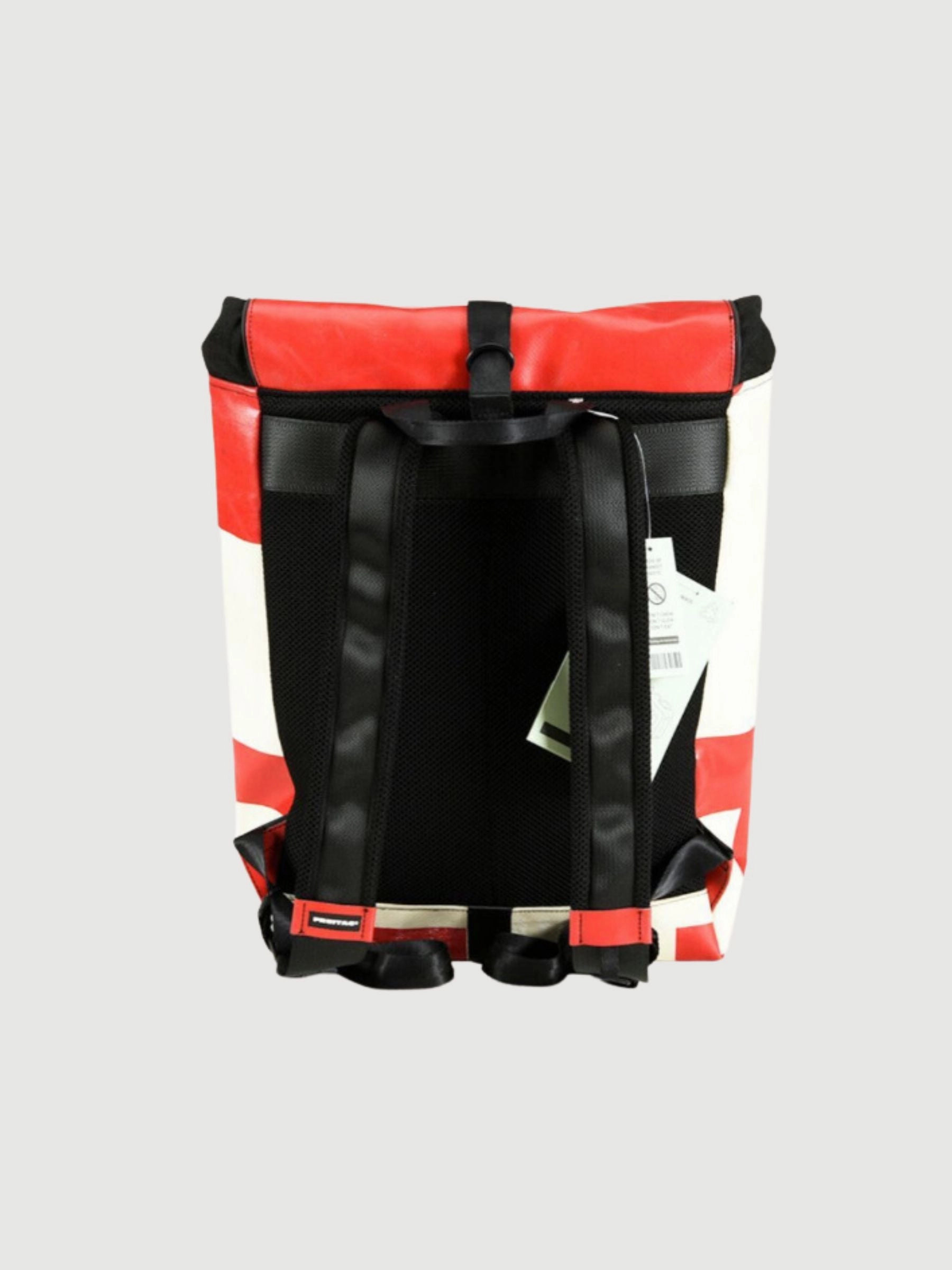 Backpack F155 Clapton Red & White In Used Truck Tarps | Freitag