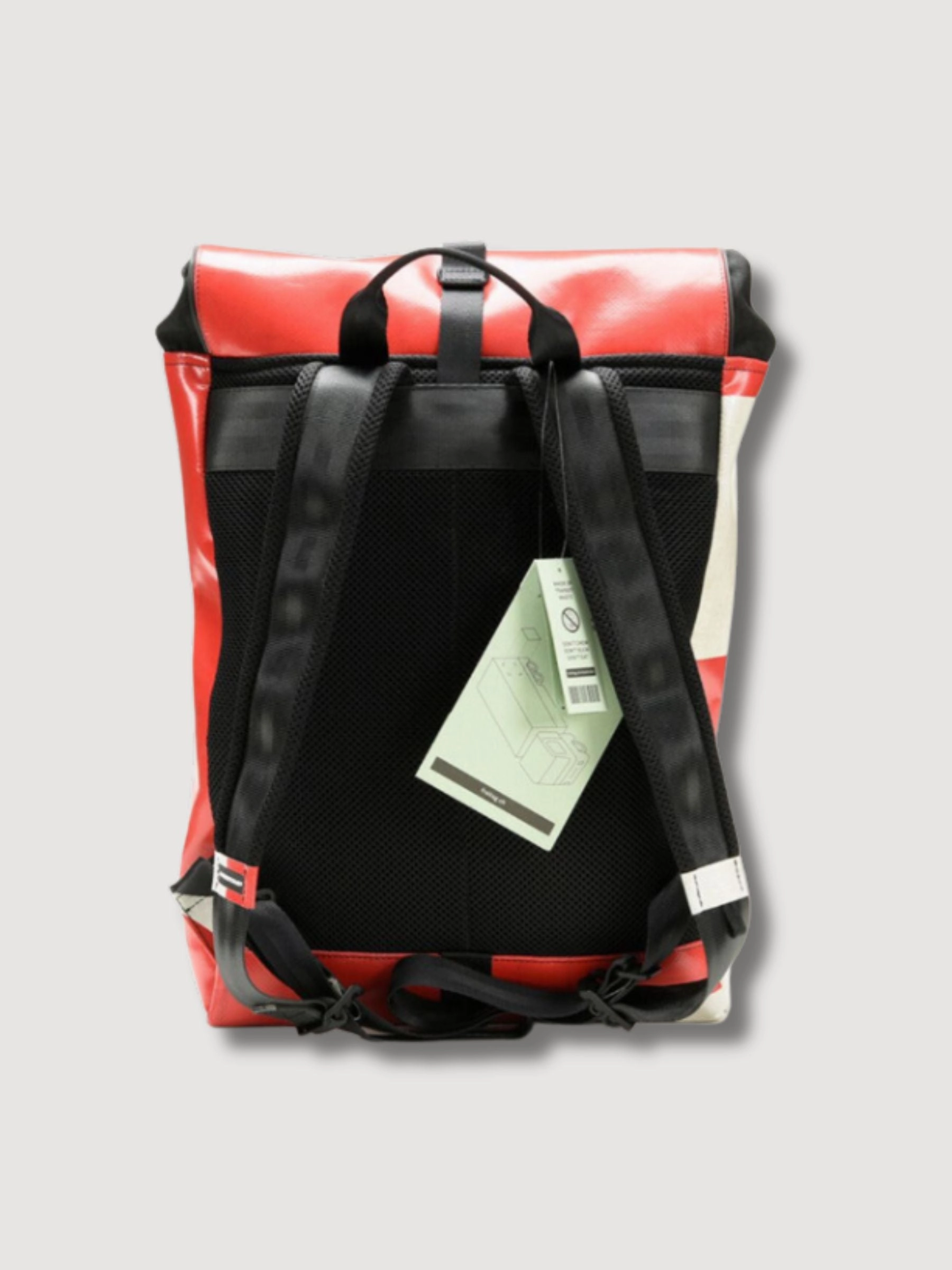Backpack F155 Clapton Red & White In Used Truck Tarps | Freitag