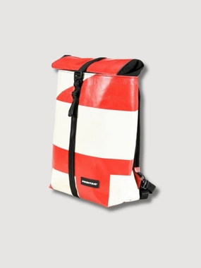 Backpack F155 Clapton Red & White In Used Truck Tarps | Freitag