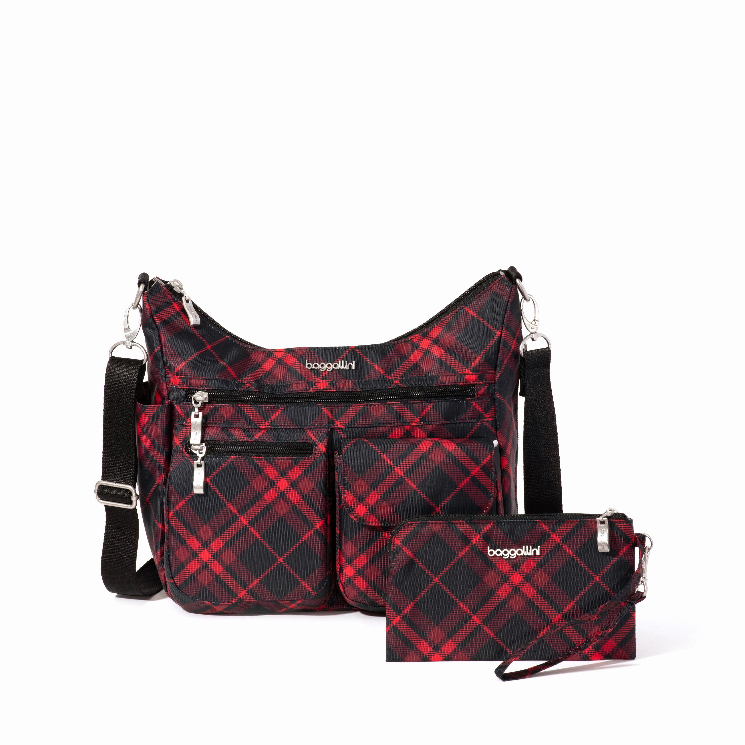 baggallini Women's Modern Everywhere Hobo Crossbody Bag with Wristlet
