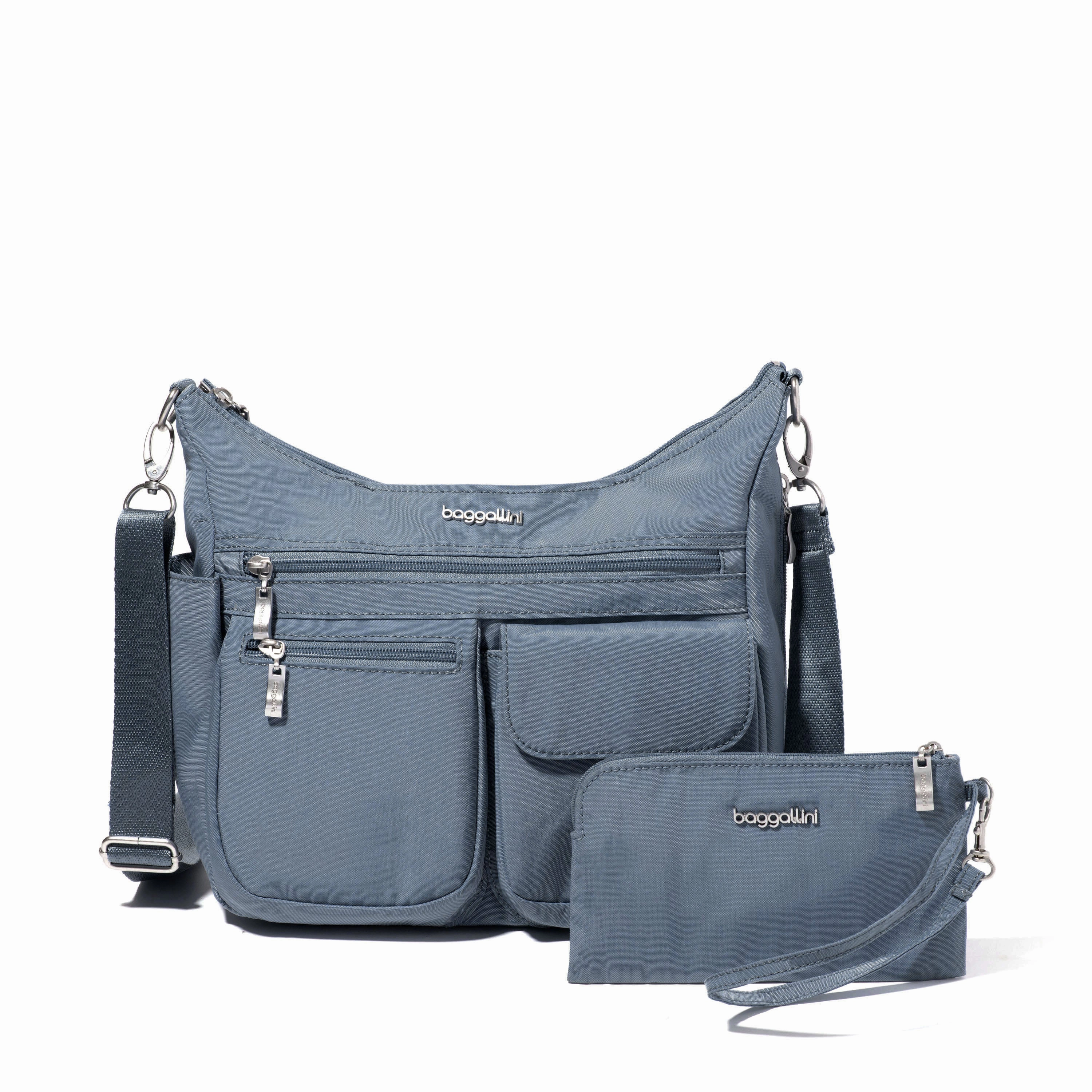 baggallini Women's Modern Everywhere Hobo Crossbody Bag with Wristlet
