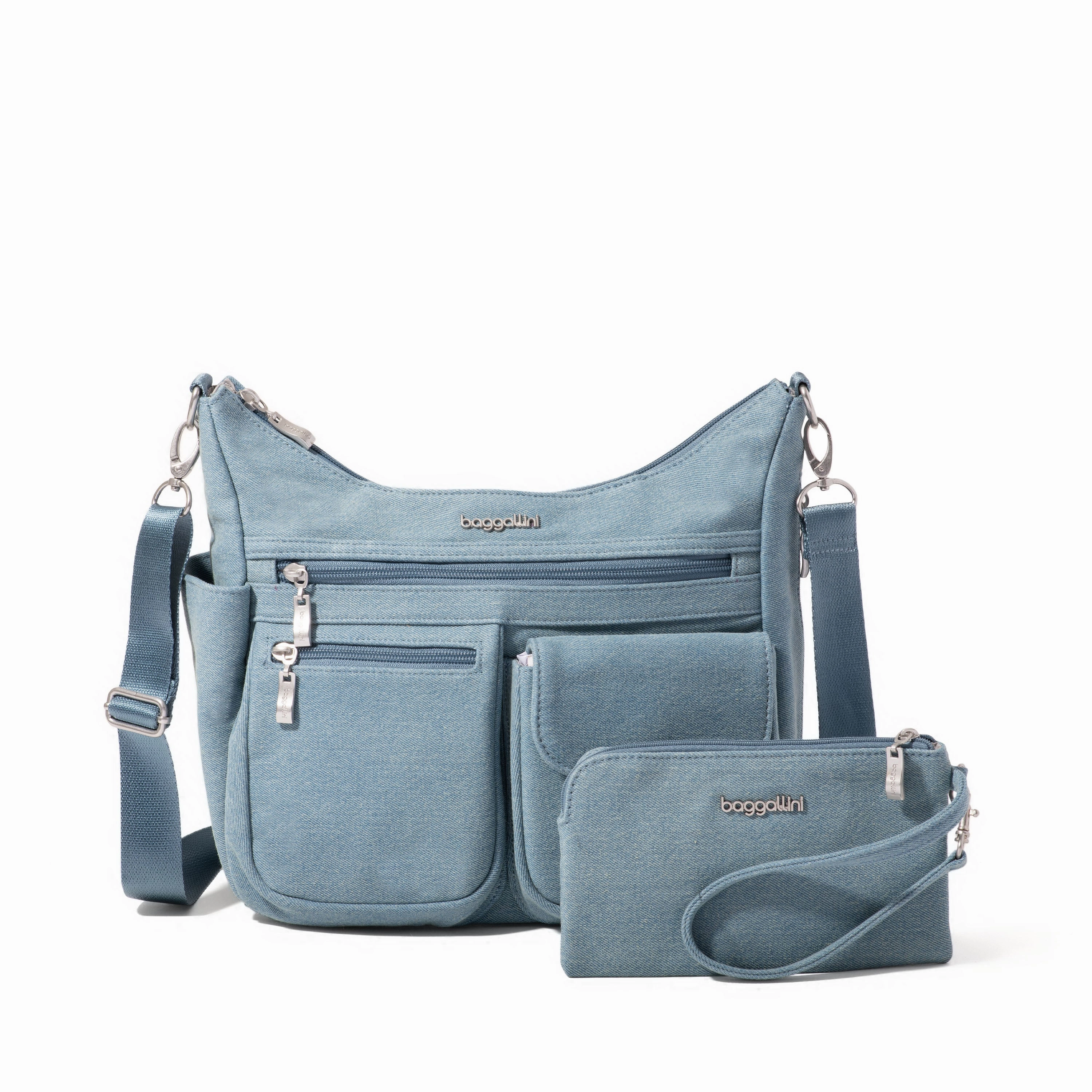 baggallini Women's Modern Everywhere Hobo Crossbody Bag with Wristlet