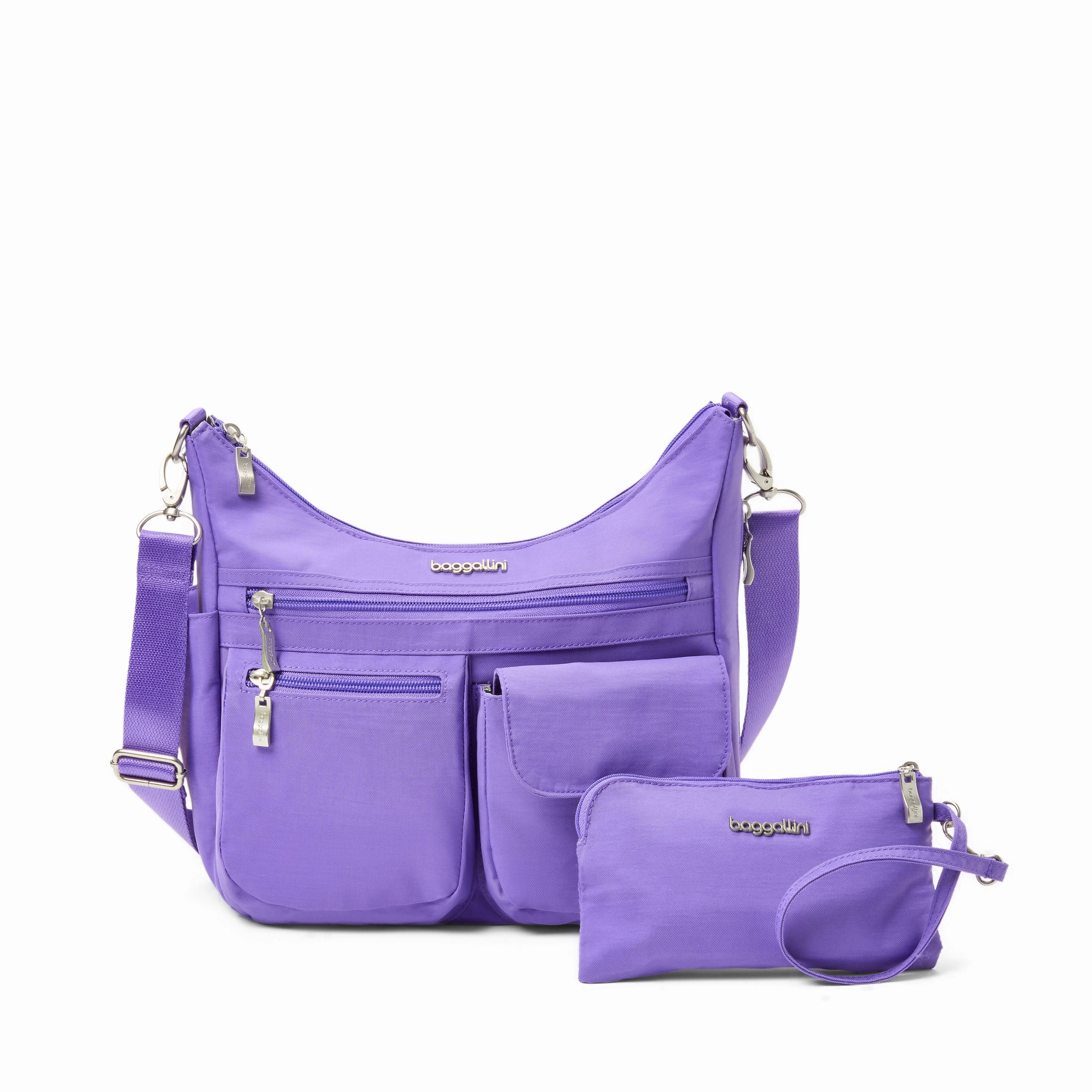 baggallini Women's Modern Everywhere Hobo Crossbody Bag with Wristlet