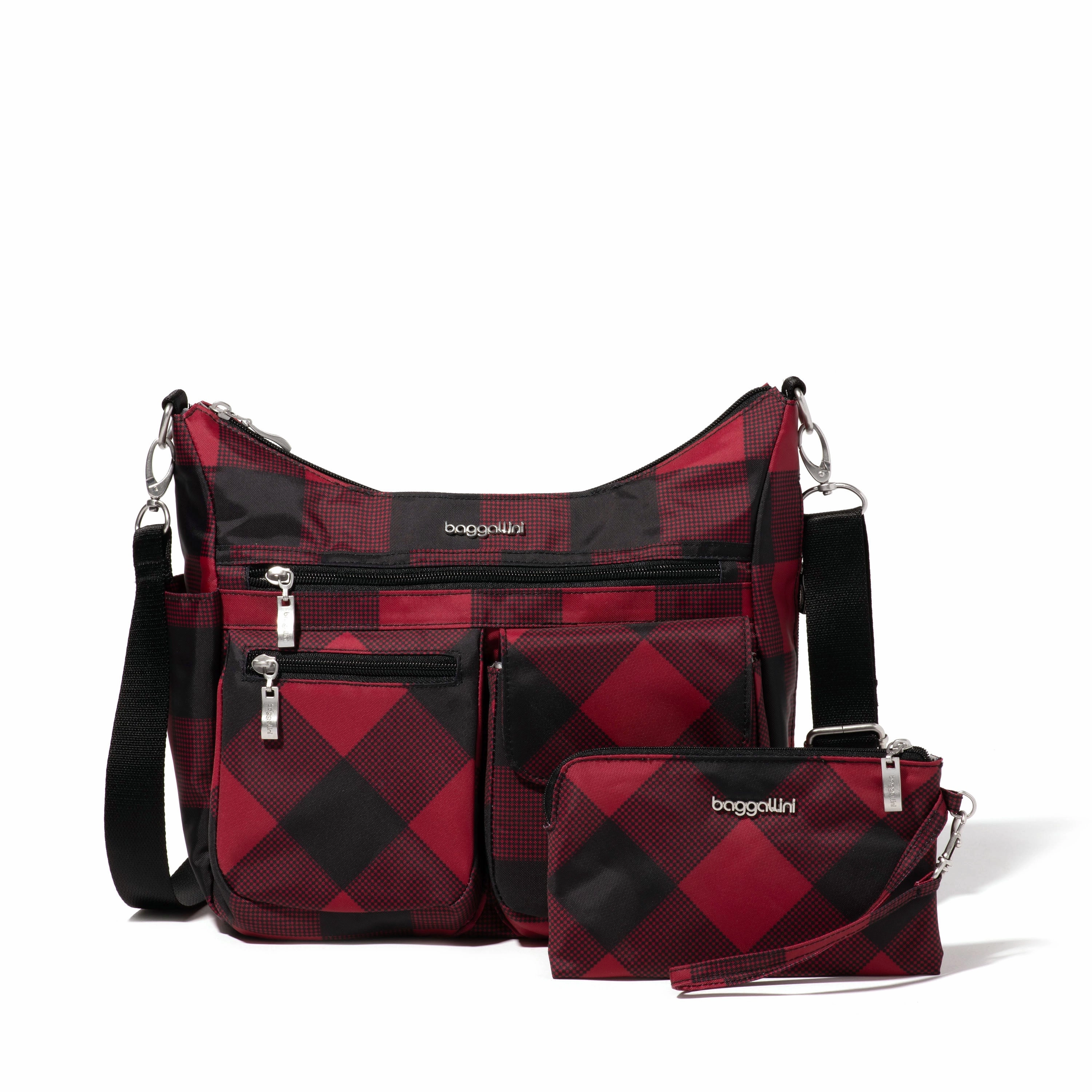 baggallini Women's Modern Everywhere Hobo Crossbody Bag with Wristlet