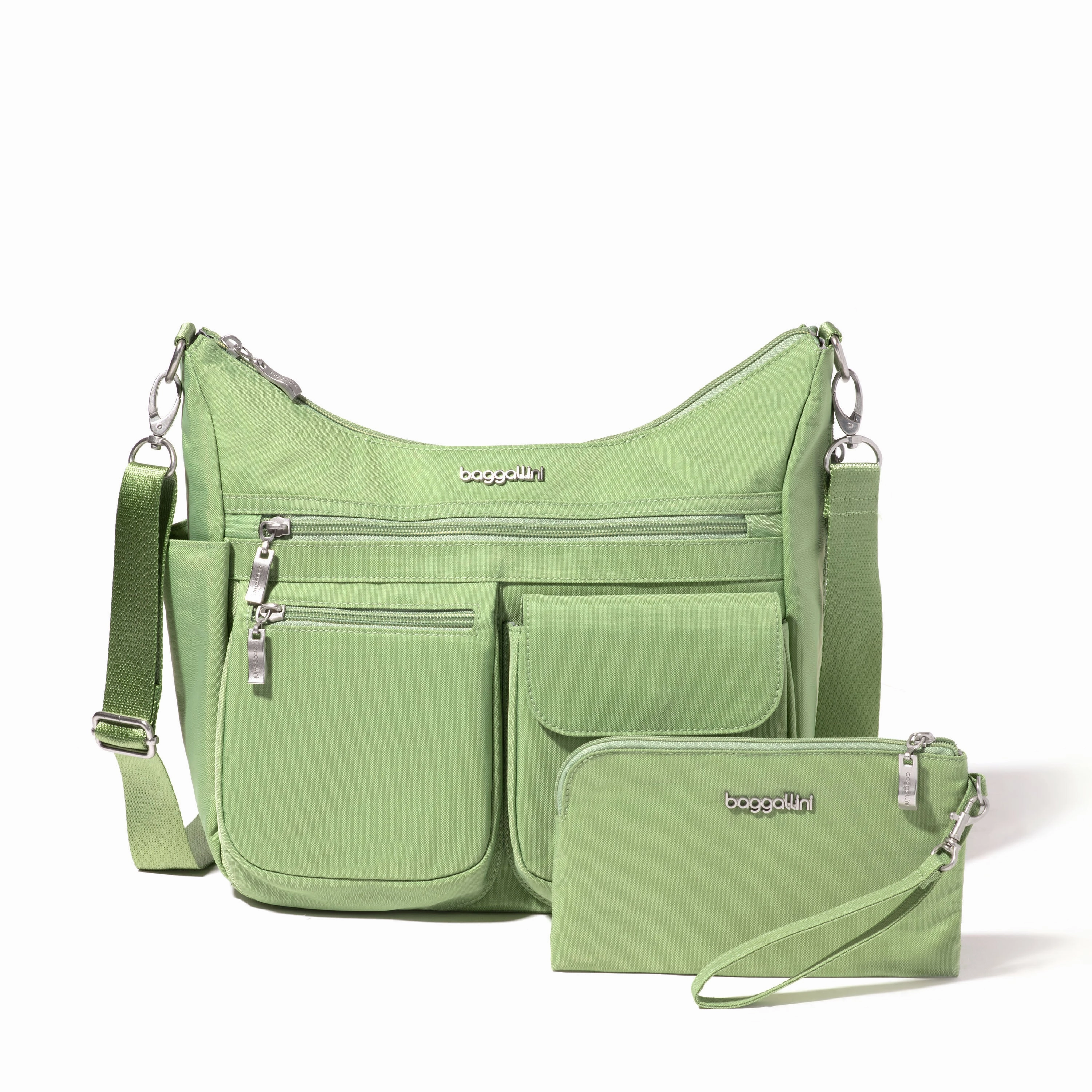 baggallini Women's Modern Everywhere Hobo Crossbody Bag with Wristlet