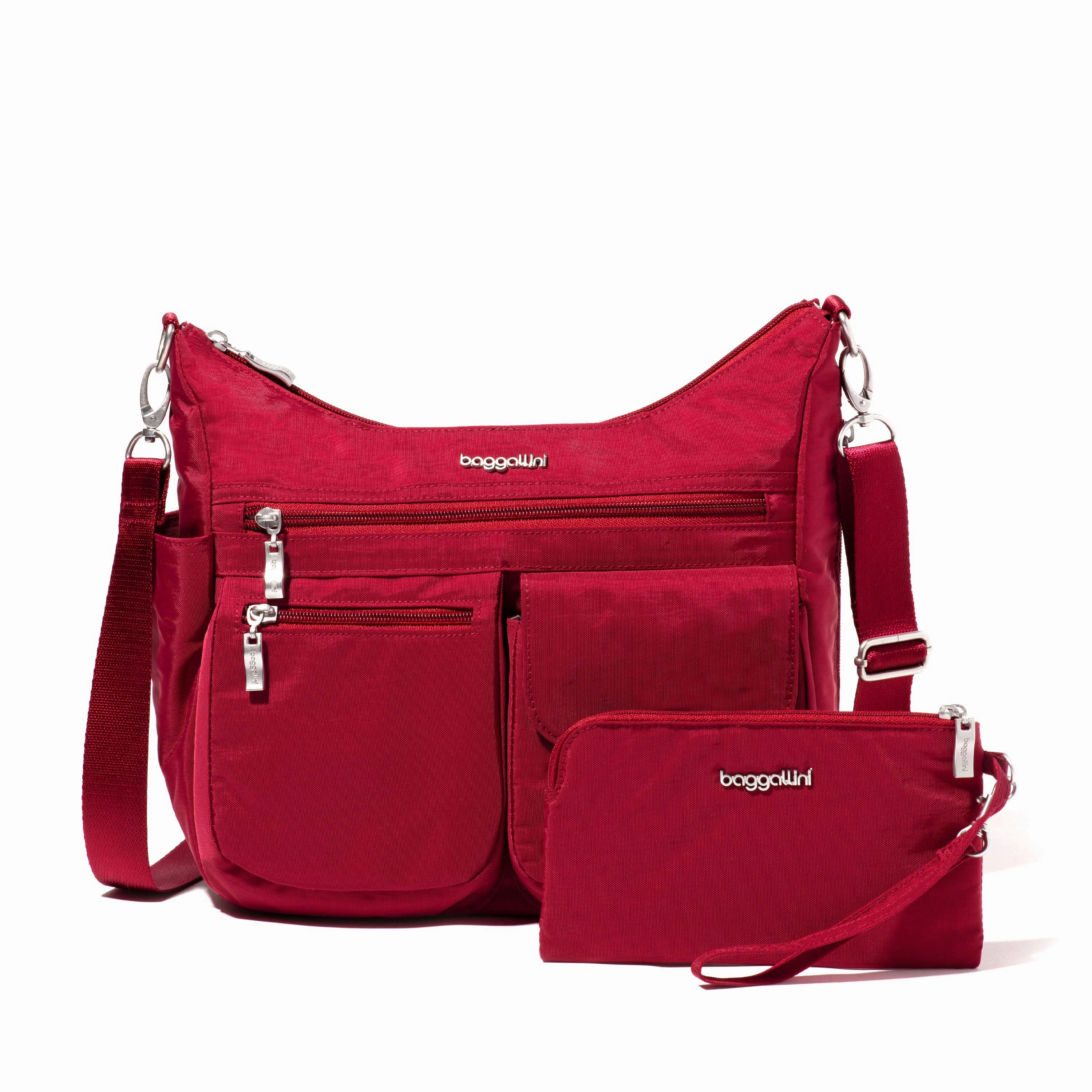 baggallini Women's Modern Everywhere Hobo Crossbody Bag with Wristlet