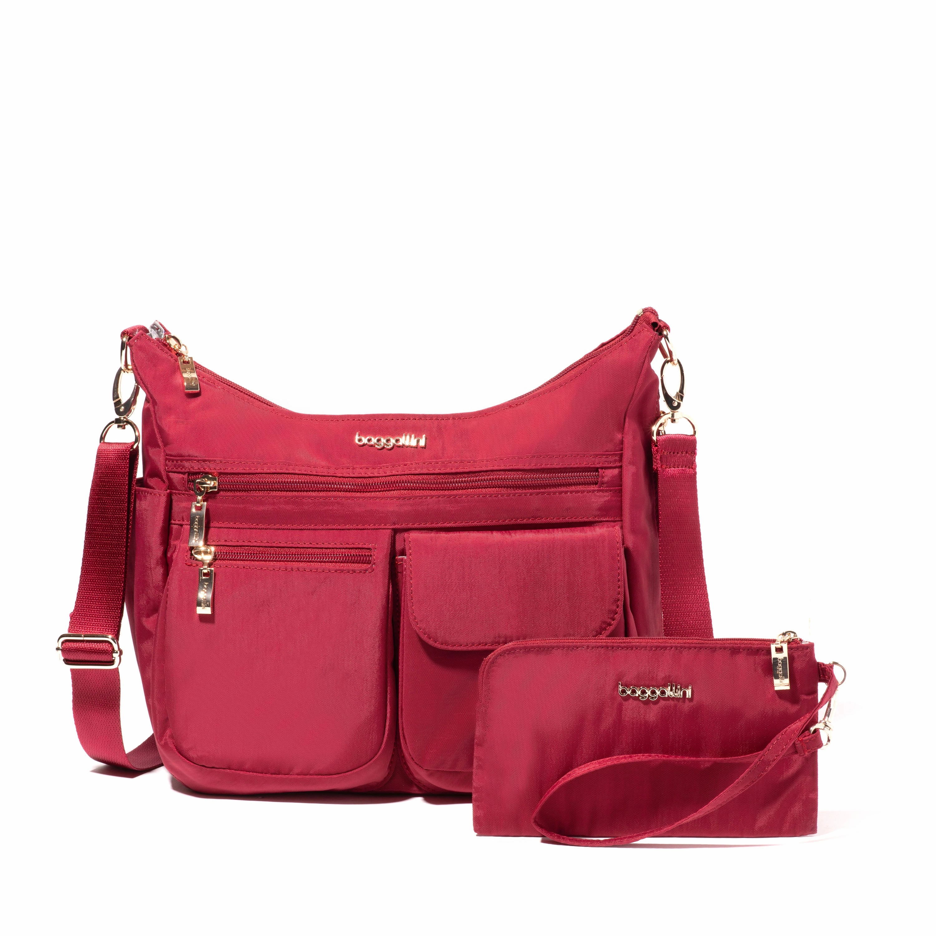 baggallini Women's Modern Everywhere Hobo Crossbody Bag with Wristlet