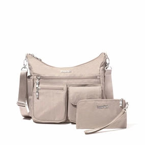 baggallini Women's Modern Everywhere Hobo Crossbody Bag with Wristlet
