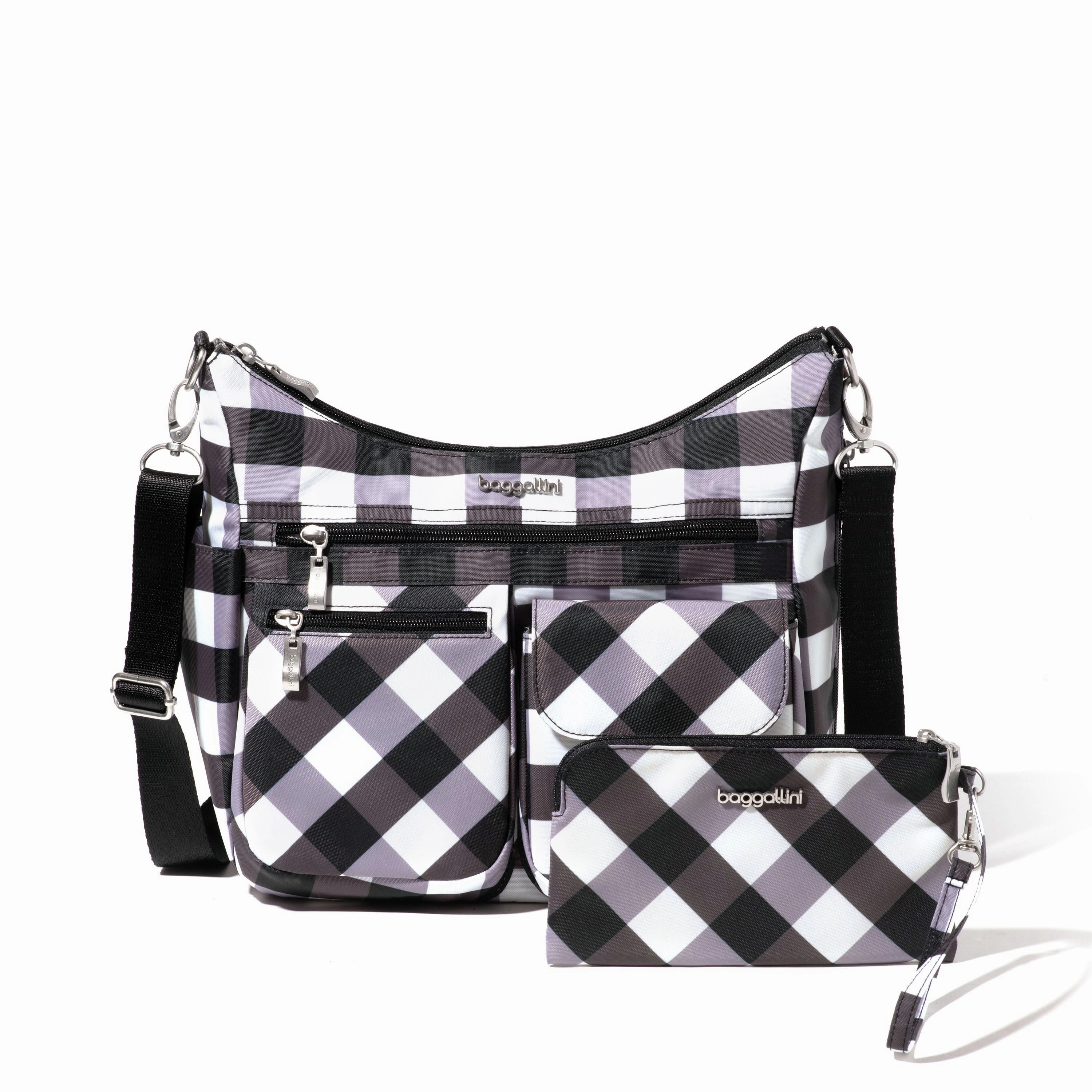 baggallini Women's Modern Everywhere Hobo Crossbody Bag with Wristlet