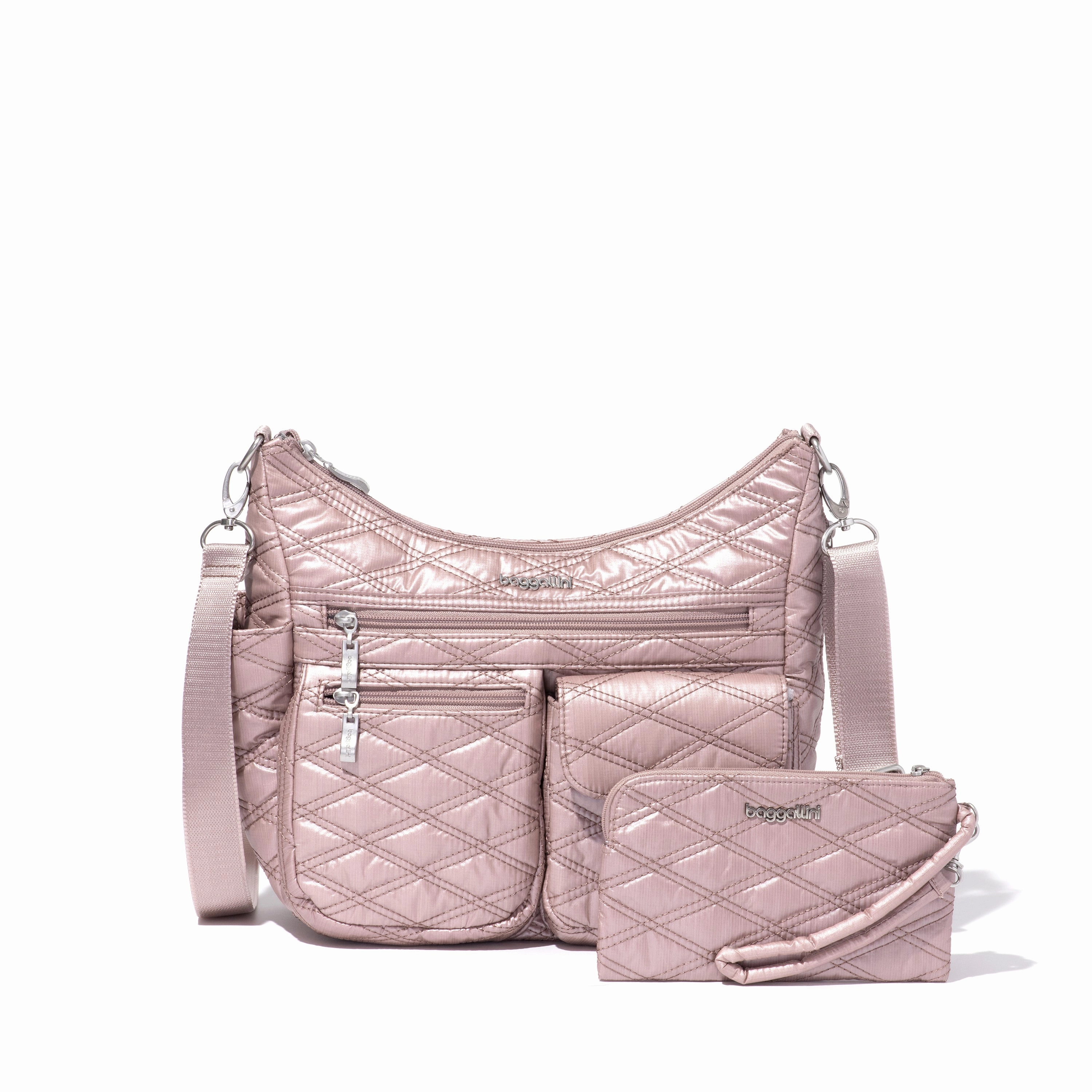 baggallini Women's Modern Everywhere Hobo Crossbody Bag with Wristlet