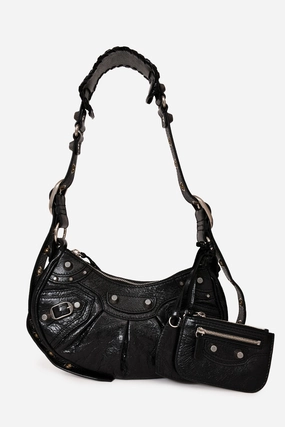 Balenciaga Black Leather Le Cagole XS Crossbody Bag