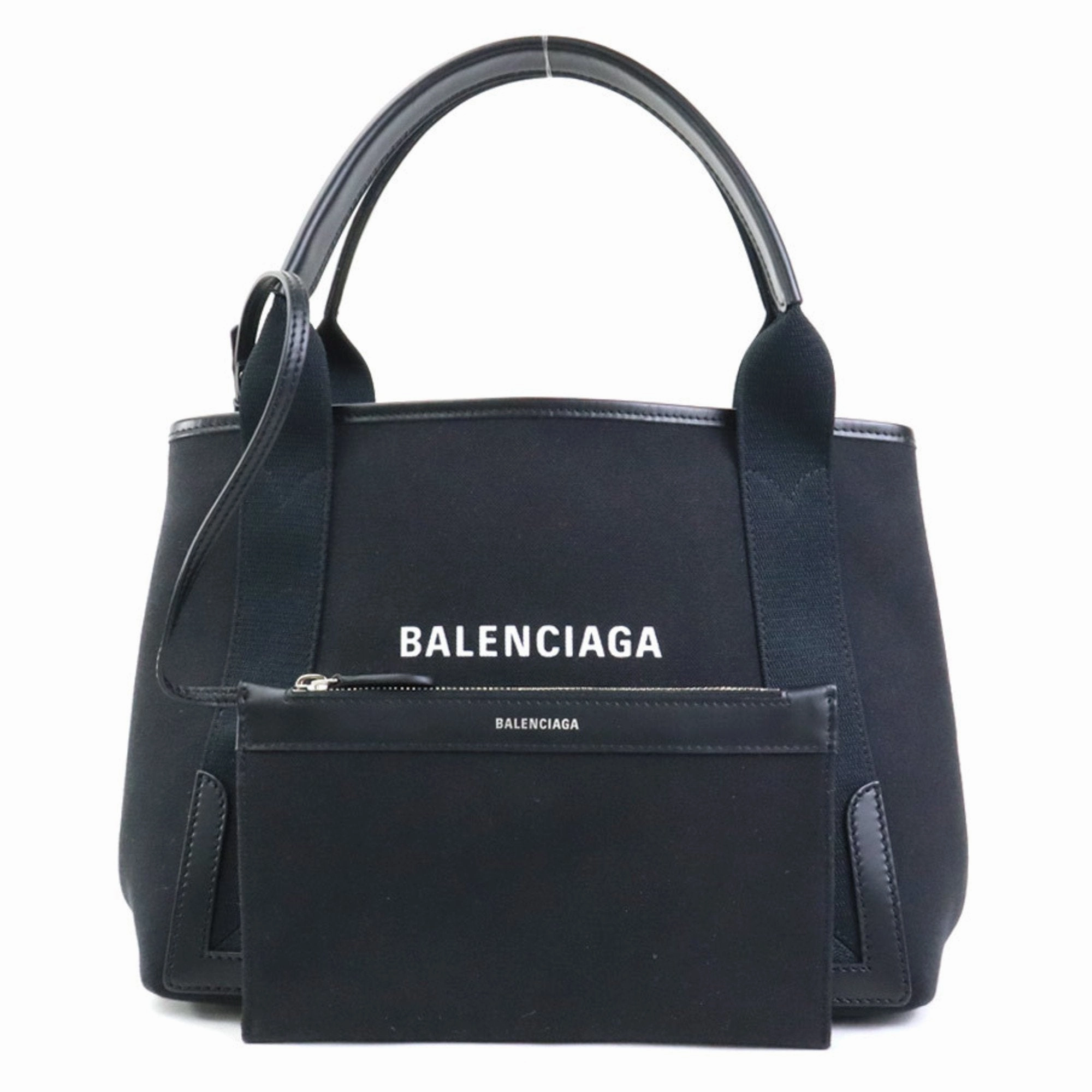 Balenciaga Canvas Leather Handbag Tote Bag (Pre-Owned)
