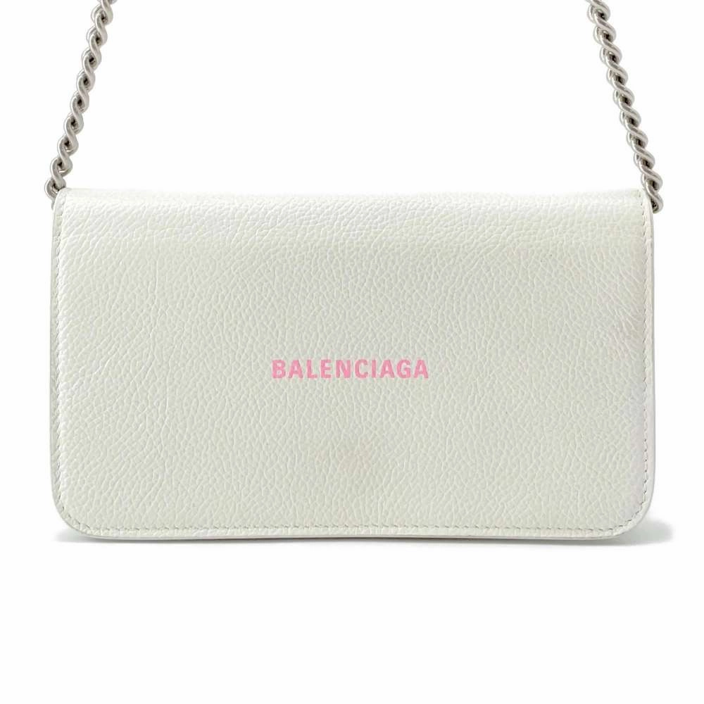 BALENCIAGA Everyday ChainShoulder Bag White593785 Leather