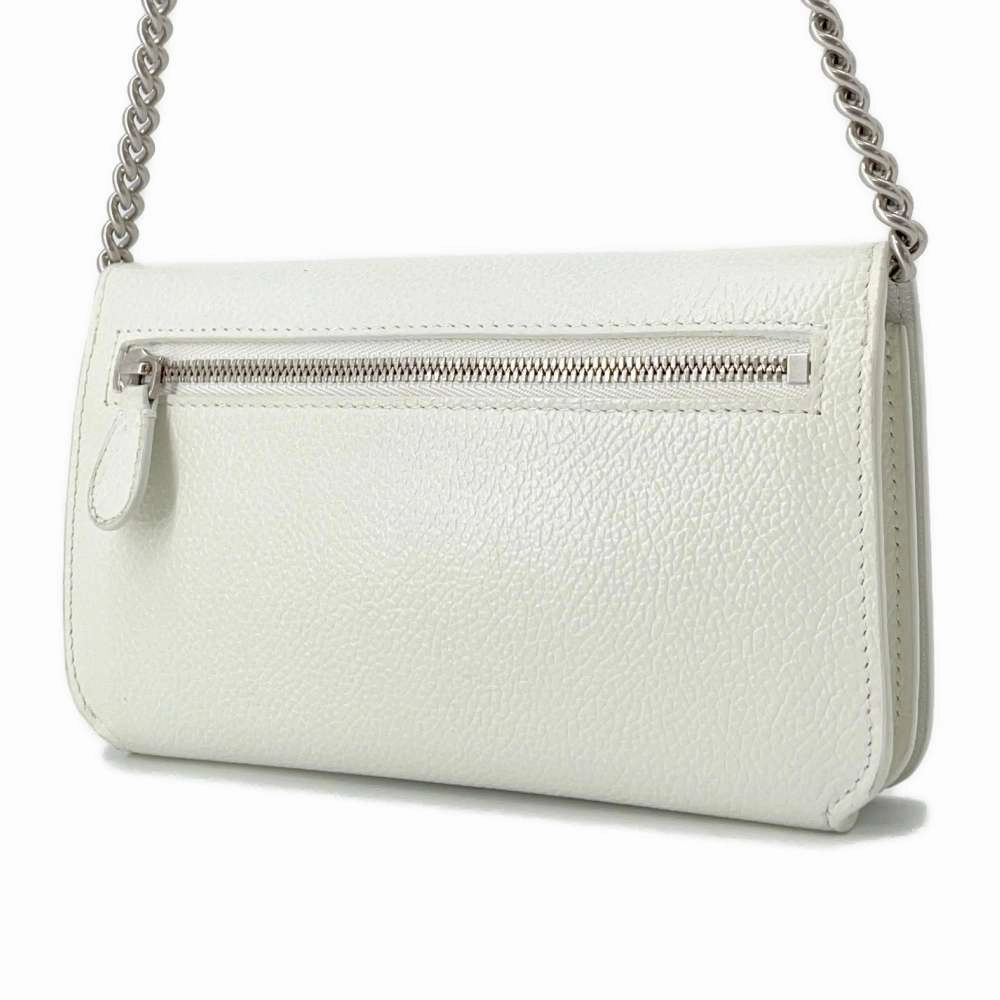 BALENCIAGA Everyday ChainShoulder Bag White593785 Leather