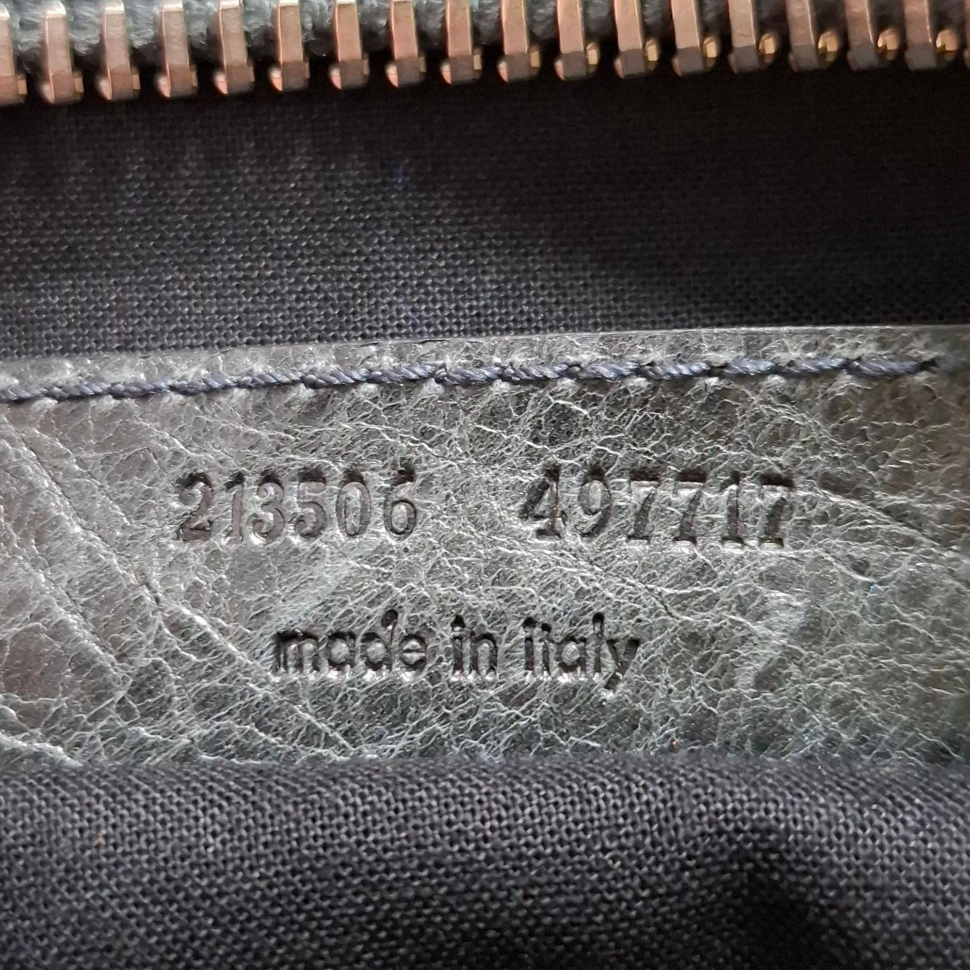 Balenciaga Giant Motocross Brogue Handbag in Grey Leather