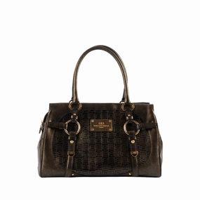Balenciaga Logo Embossed Leather Shoulder Bag