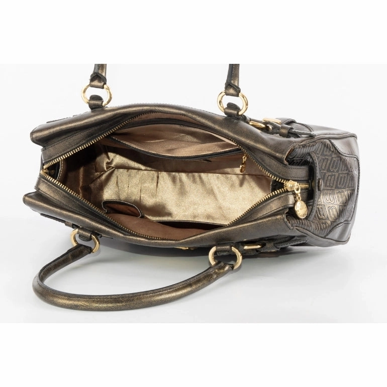 Balenciaga Logo Embossed Leather Shoulder Bag