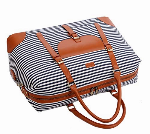 Baosha Hb-15 Oversized Travel Duffel Bag Carry On Weekender Bag Large For Women And Ladies (Blue