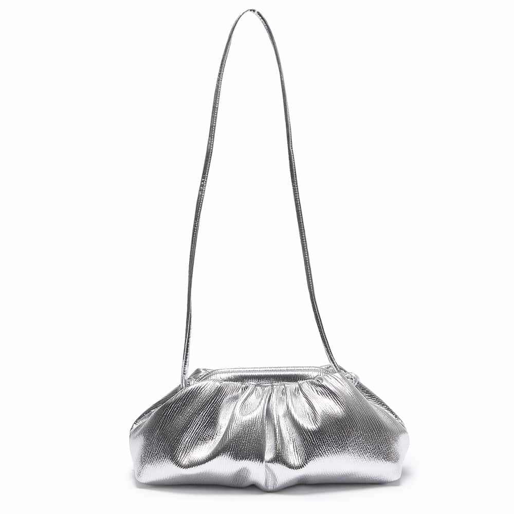 Beau Handbag in Silver Metallic